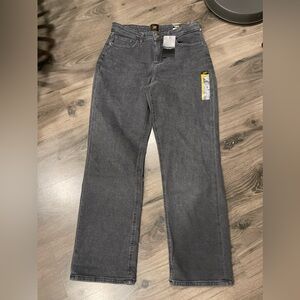 LEE Premium Washed Black Denim Boyfriend Jeans Size 12